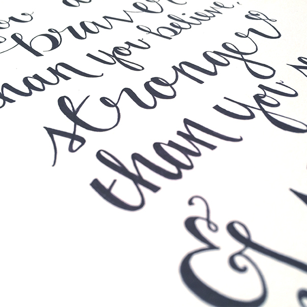 Hand lettering